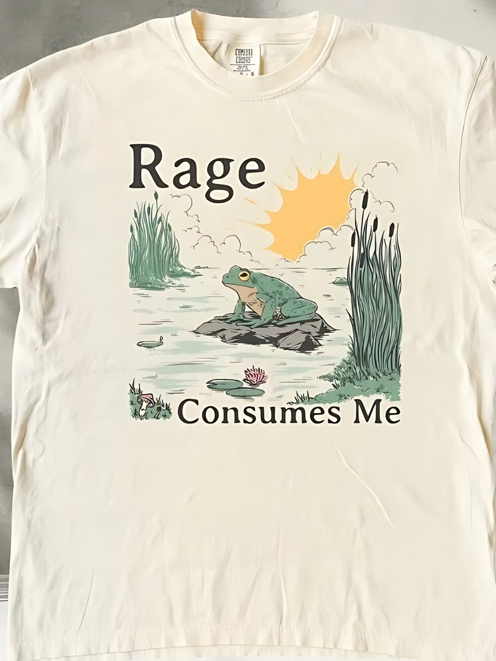 Rage Consumes Me Frog Comfort Colors Shirt for Nature Lovers Funny Meme Tee 05